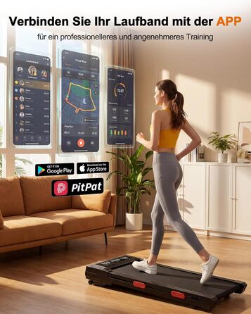 Бігова доріжка Lacuffy Walking Pad з нахилом для дому та офісу, керування через додаток, AI-тренування, підтримує до 136 кг, 90 см, чорна