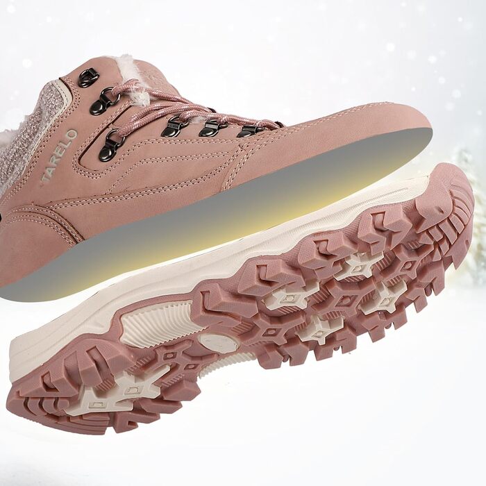 Зимові черевики жіночі TARELO, антиковзання, розмір 36-41, сірий