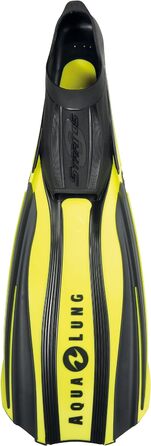 Ласти Aqualung Stratos 3 для дорослих, універсальні, без взуттєвої частини, жовті, розмір 38/39, максимальна гідродинаміка, протиковзка підошва, для дайвінгу