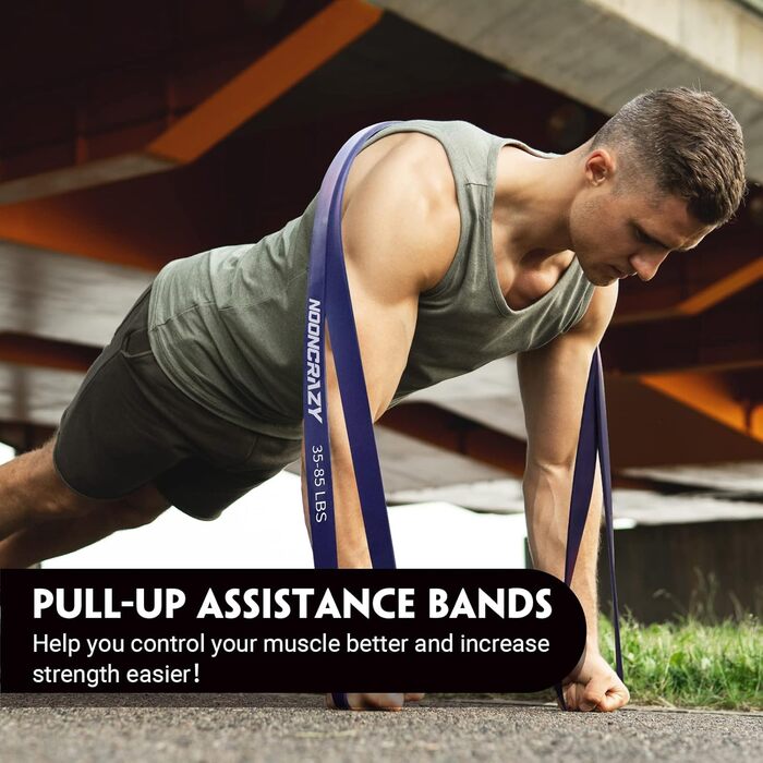 Еластичні гумки для фітнесу та йоги, набір з різними рівнями опору, з дверним кріпленням та ручками, для силових тренувань, чоловіків та жінок (фіолетовий)