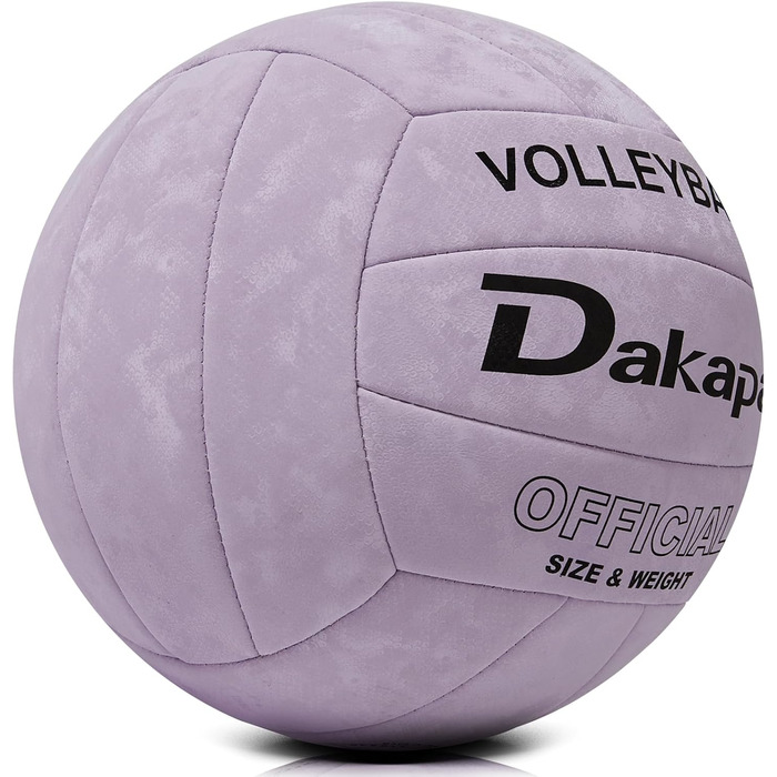 Волейбольний м'яч Dakapal 5, для залу та пляжу, м'який, для початківців, підлітків та дорослих (фіолетовий). Без насоса.