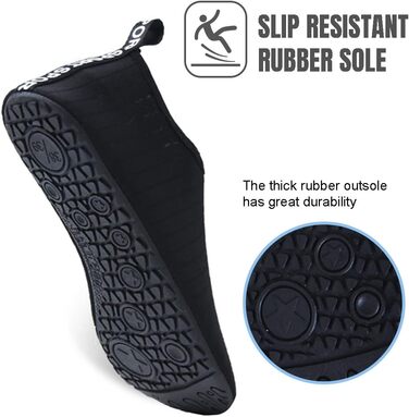 Аквашузи для плавання та відпочинку на пляжі - чорні, 36/37 EU, швидко сохнуть, для чоловіків та жінок