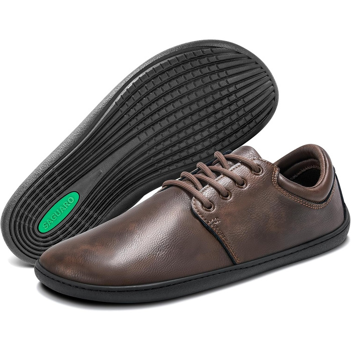 Чоловічі тапочки-мінімалісти SAGUARO Noble II: легкі, з широкою передньою частиною та антиковзкою підошвою, розмір 36-48 (колір: коричневий)