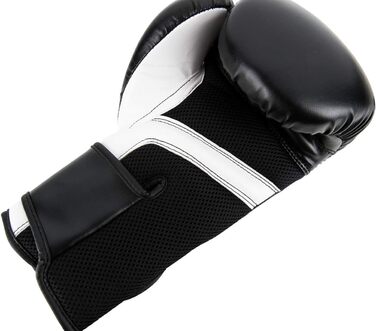 Чоловічі боксерські рукавички UFC для фітнесу, 14 унцій, чорні/білі/сріблясті