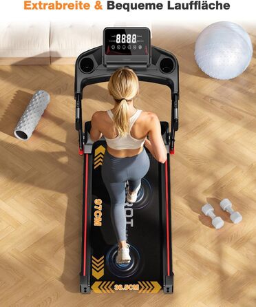 Бігова доріжка Dskeuzeew складана з регулюванням нахилу - Walking Pad для дому, 1-12 км/год, електрична, чорна