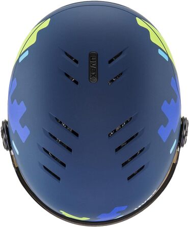Шолом для дітей uvex Rocket jr Visor Single, синій матовий, 54-58 см