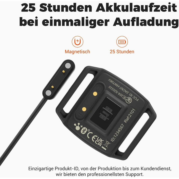 Фітнес-браслет COOSPO з пульсометром: оптичний датчик, Bluetooth 4.0, ANT+, сумісний з iFit, Polar, Strava, Wahoo, Garmin, Peloton, чорний