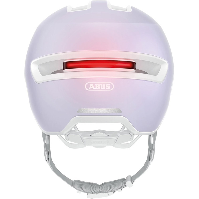 Велосипедний шолом ABUS HUD-Y з магнітним LED-ліхтарем, для міста, універсальний, розмір M (54-58 см), лаванда