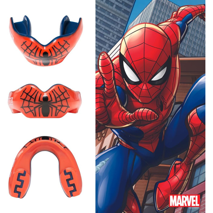 Спортивна капа Marvel Spider-Man для брекетів, універсальна, для контактних видів спорту: регбі, MMA, єдиноборства, кікбоксинг, дзюдо, хокей, бокс