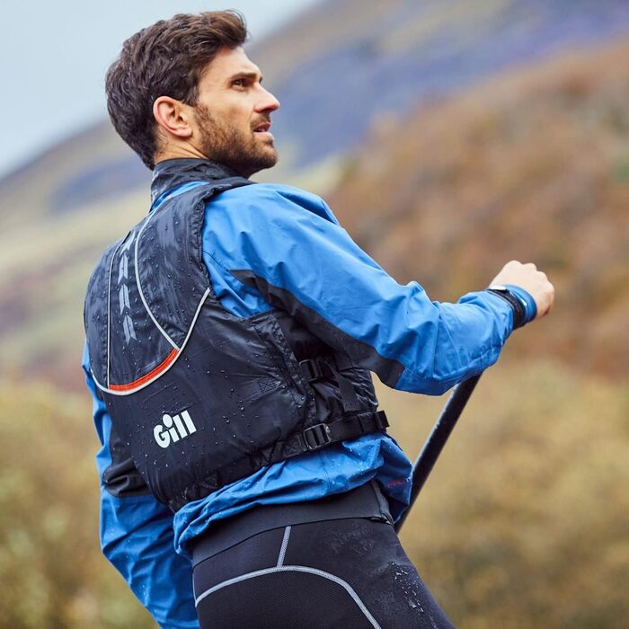Рятувальний жилет Gill Pro Racer Side Zip 50N для каякінгу, вітрильного спорту та водних видів спорту, унісекс, чорний/помаранчевий