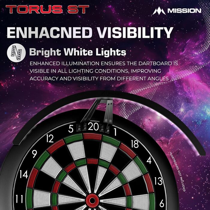 Електронна мішень для дартсу Mission Torus ST з підсвіткою