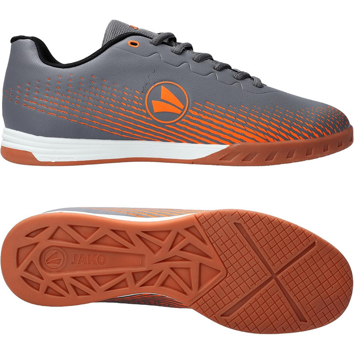 Дитячі кросівки JAKO Lightning IN для залу (Сіро-помаранчеві, 38 EU)