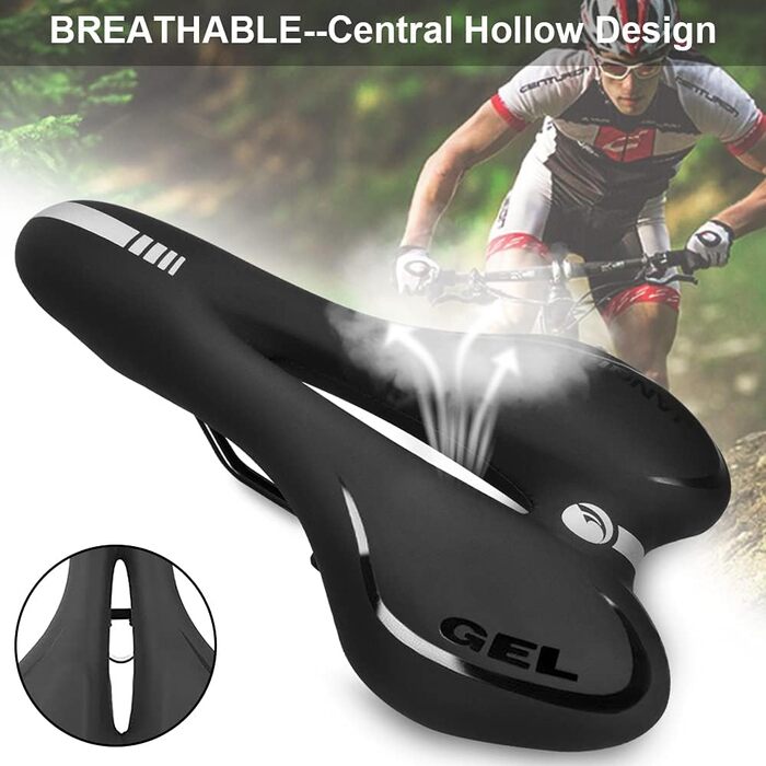 Велосипедне сідло Cube для чоловіків та жінок: комфортне, ергономічне, з гелевою вставкою, для MTB, BMX, шосе, електровелосипеда та ін.