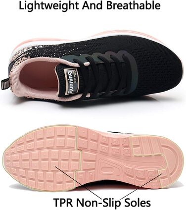 AFFINEST Легкі кросівки для бігу та спорту, дихаючі, з антиковзкою підошвою, чорно-помаранчеві (41 EU)