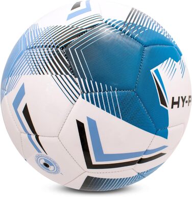 Футбольний м'яч Hy-Pro №5 синій (Chevron Blue) з покриттям PVC для тренувань та ігор за будь-якої погоди