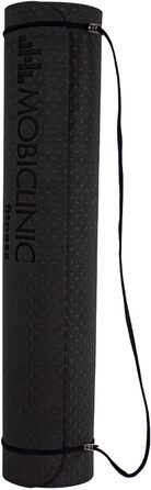 Килимок для йоги Mobiclinic® з ремінєм, 181x61 см, 6 мм, TPE, фіолетовий/чорний