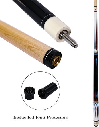 Професійний більярдний кий 58' 2-частинний з кейсом з твердого дерева (канадський клен) 19/20oz Pool Stick Set (20 oz, CGB-100)