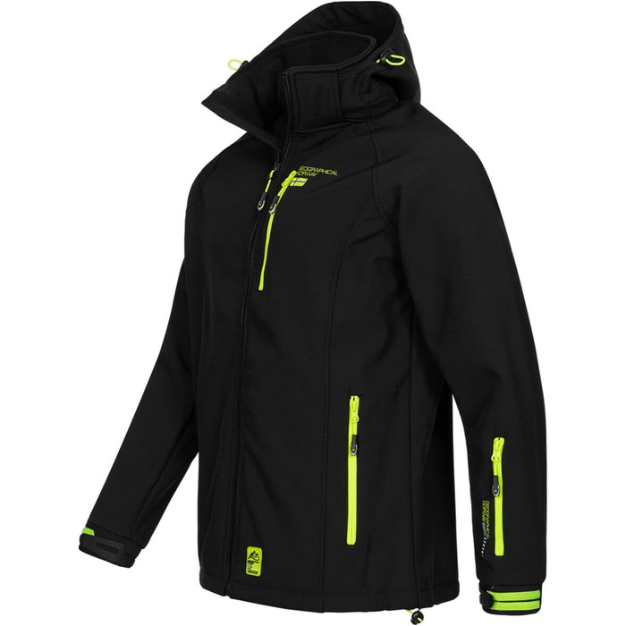 Чоловіча куртка Geographical Norway для осені та зими: Softshell, Outdoor, захист від дощу, перехідна модель (5XL, чорний)