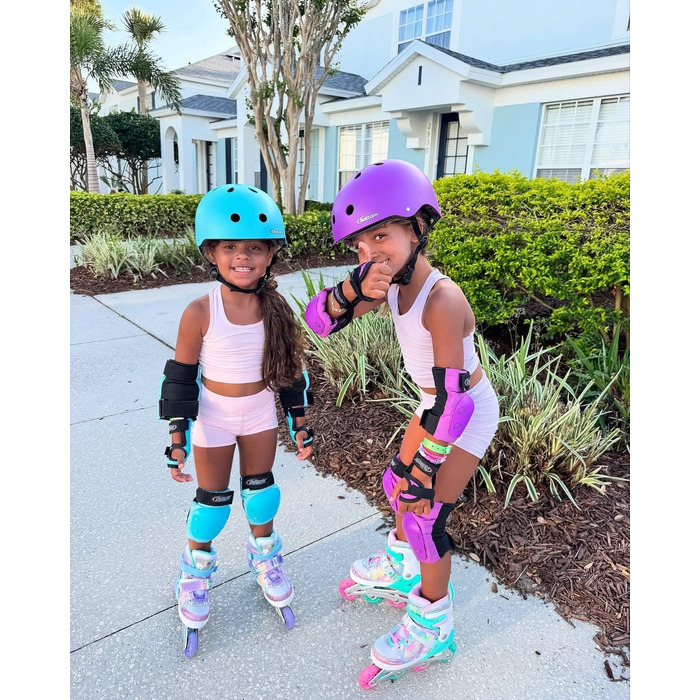 Дитячі ролики Nattork для дівчаток, регульовані, розмір 27-31 EU, рожеві, з бабочками