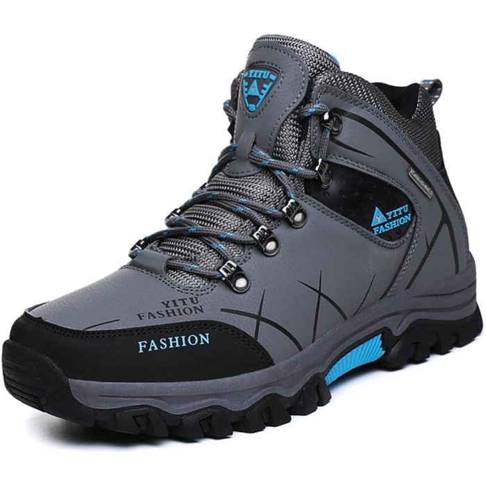 Чоловічі трекінгові черевики Littleplum: водонепроникні, дихаючі, з антиковзкою підошвою, високий верх, спортивні, сірий, 41 EU