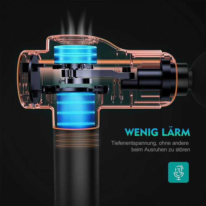 Масажер BURNNOVE для тіла та спини з LED-дисплеєм, 99 режимів, 8 насадок, акумулятор 2550mAh, чорний