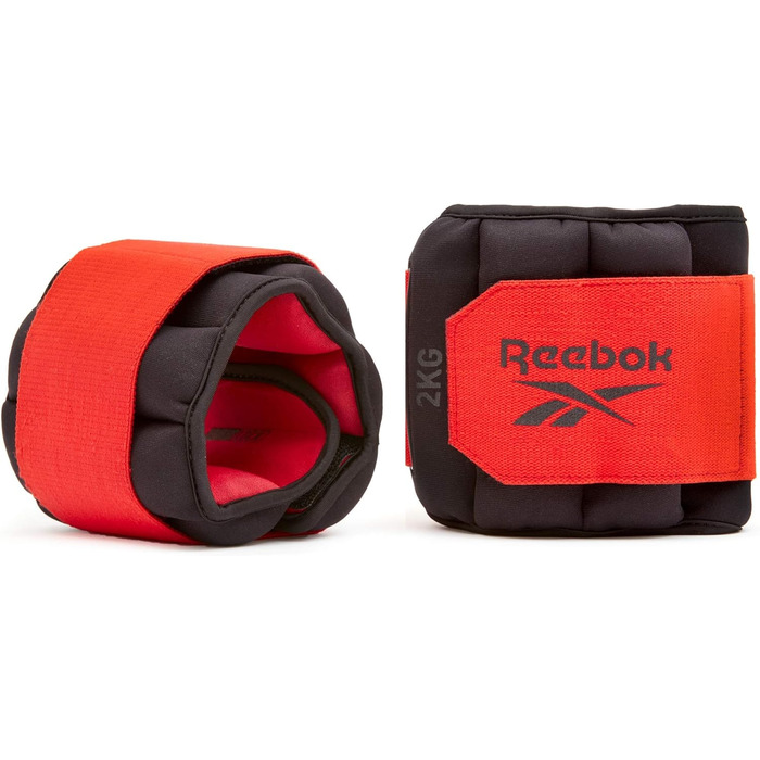 Обважнювачі для рук і ніг Reebok Flexlock 2 кг, універсальні для зап'ясть і гомілок