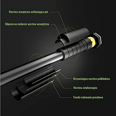 Розсувний турнік HMS Extension Bar для вправ 90-130 см, преміум