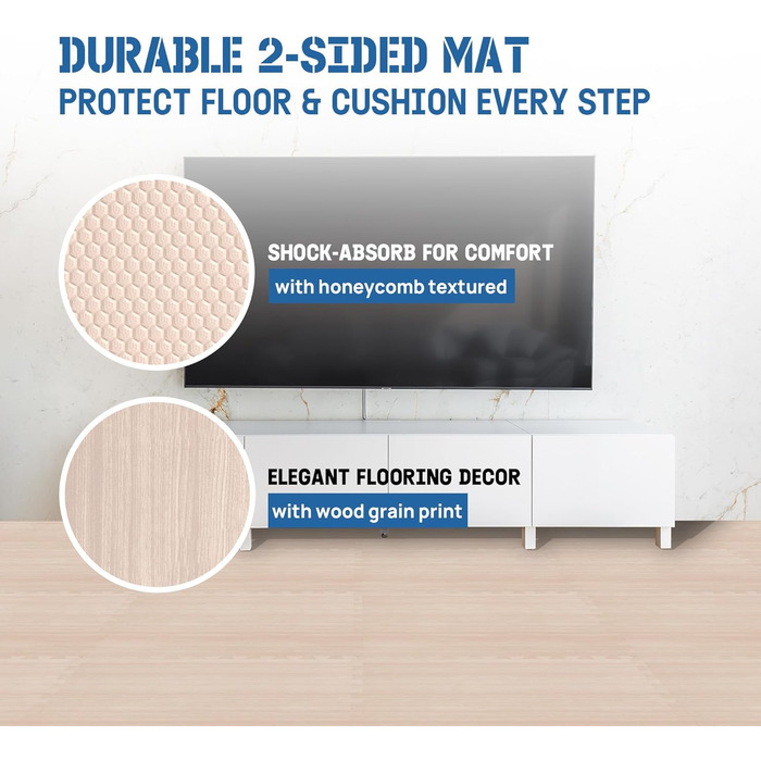 Набір модульних килимків для фітнесу Yes4All (30 шт, 60x60 см) захисний пазл-підлоговий покриття для тренажерів, домашнього залу та гаража, колір: горіх (4.5 м²)