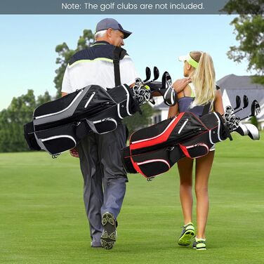 Сумка для гольфу LIFEZEAL Stand Bag сірого кольору з 14 відділеннями, підставка, ремінь, тримач для напоїв, 9 кишень, кишеня-холодильник, тримач для парасольки