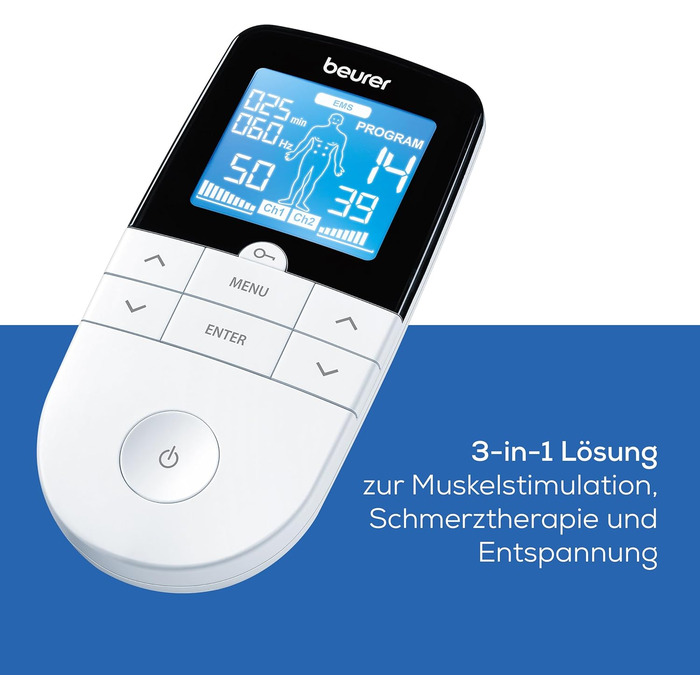 Beurer EM 49 Digital TENS/EMS: пристрій для зняття болю та масажу (3-в-1)
