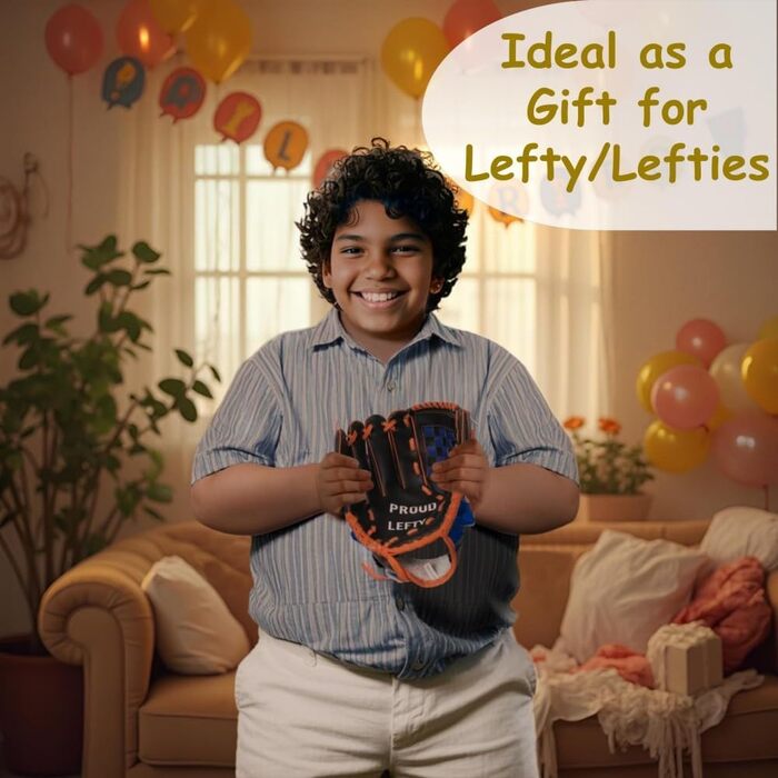 Рукавичка для бейсболу Urby для лівшів, дитяча та юнацька, 11.5 дюймів (7-11 років), чорно-синя