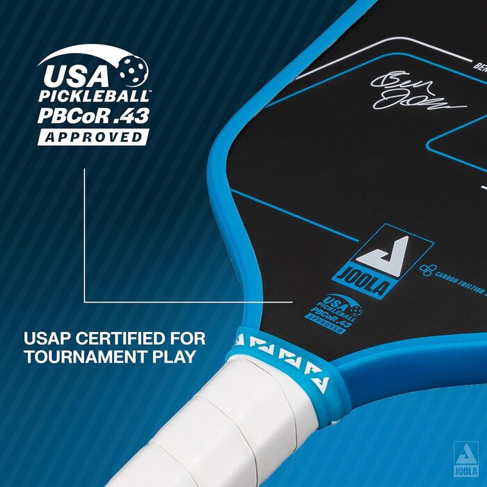 Ракетка для піклболу JOOLA Ben Johns Hyperion CFS 16 Crisp Blue — сертифікована USAPA для турнірів