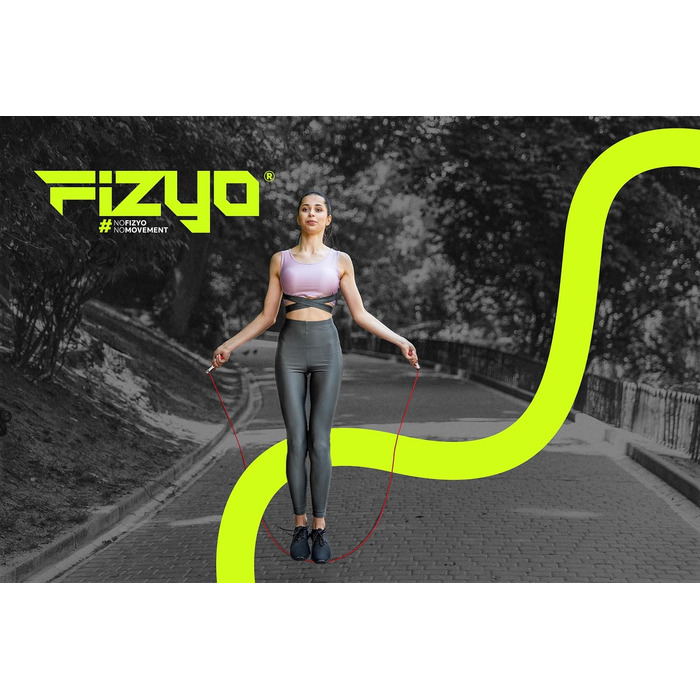 Скакалка Fizyo зі сталі, для швидкого стрибкування, регульований до 330 см, для фітнесу та тренувань (Червоний)