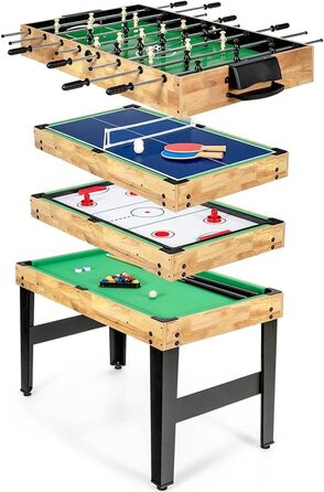 Дитячий ігровий стіл 4 в 1: футбол, хокей, більярд, теніс. Комбінований стіл для дітей та дорослих