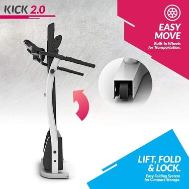 Бігова доріжка Bluefin Fitness Kick FIT складана для ходьби, домашнього та офісного використання, Walking Pad під стіл, сіра, 2023
