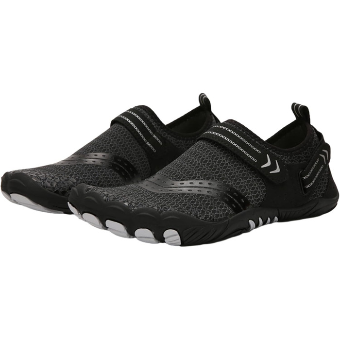 Водні черевики FANSU для дорослих, чорні, на липучці, для плавання та серфінгу, швидковисихаючі, антиковзаючі (36 EU)