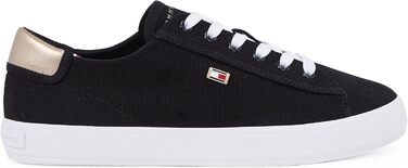 Кросівки жіночі Tommy Hilfiger Vulcanized Canvas Lace Up чорні (38 EU)