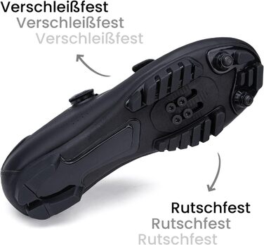 Велосипедні черевики для чоловіків та жінок, MTB, Radsport, сумісні з SPD Cleats, чорні, 44 EU