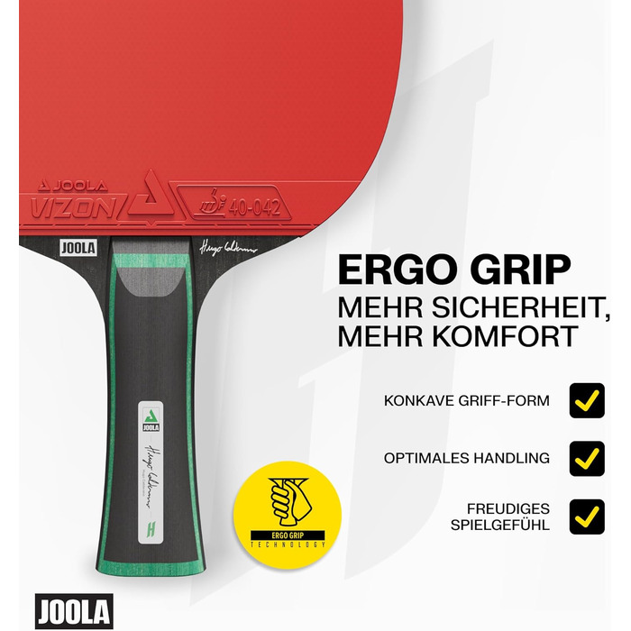 Набір для настільного тенісу JOOLA Hugo Calderano Edge: 2 ракетки + 3 м'ячі + чохол - 6 предметів