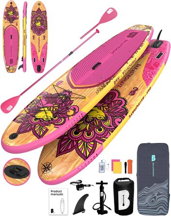 Надувне SUP-борд BAX ASTRONAVE Wood-Pink: Комплект для SUP-серфінгу з аксесуарами