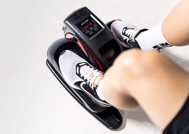 ECODE® Електричне міні-велотренажер еліптичний з LED-дисплеєм, педалі з асистенцією, 20 рівнів навантаження, 5 функцій, пульт дистанційного керування ECO-804