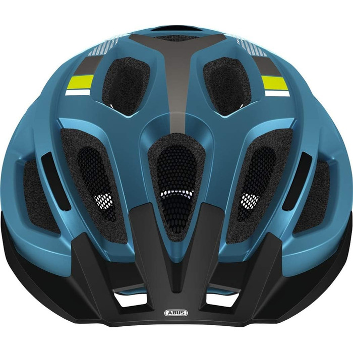 ABUS Aduro 2.0 — універсальний велосипедний шолом з підсвіткою, спортивний дизайн для міста, для жінок і чоловіків, синій (steel blue), розмір L (58-62 см)
