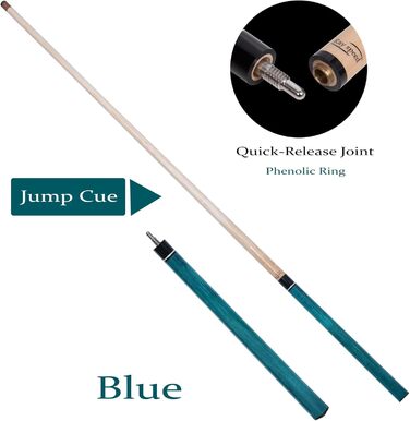 Більярдний кий Ray Speed Heavy Hitter Jump Break, 3 частини, 14 мм наконечник Phenol, 567-625 г, синій