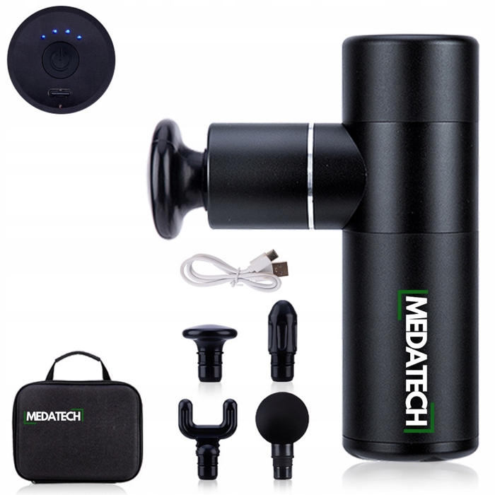 Перкусійний масажер Medatech Massage Gun Pro Mini — компактний масажер для спини та всього тіла