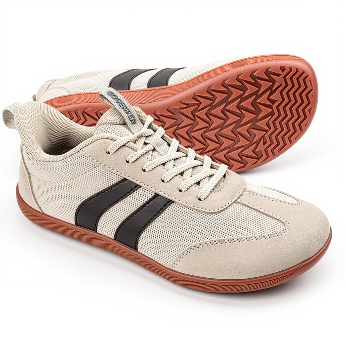 Кросівки-босоніжки Sosenfer Barfußschuhe унісекс, slip-on з широким носком та сіткою, хакі, 44 EU