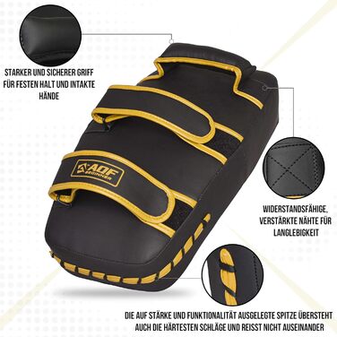 Шлагбаум Pratzen для боксу, кікбоксингу, муай-тай: ударопоглинаючі подушки з Maya-шкіри, боксерські подушки для єдиноборств, карате та ММА