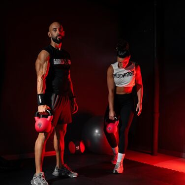Гіря GORILLA SPORTS® 2-32 кг - Чавунна з неопреновим покриттям для фітнесу та силових тренувань