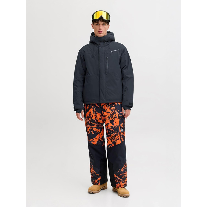 Куртка чоловіча JACK & JONES Shell-Jacke SKI AW25 чорна (S) - гірськолижна, водонепроникна
