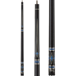 Більярдний кий Viper Sinister, 147.3 см, чорний з синьо-сріблястим інлеєм, 21 унція