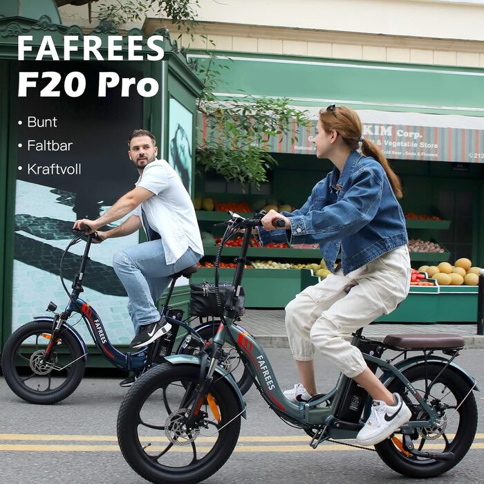 Електровелосипед Fafrees F20 Pro, 20 дюймів, складаний, для чоловіків і жінок, 36В 18Аг знімний акумулятор, 250Вт мотор, 7-швидкісне гірське синє